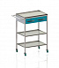 Стол медицинский СПА-2, полки металлические, колеса 50 мм